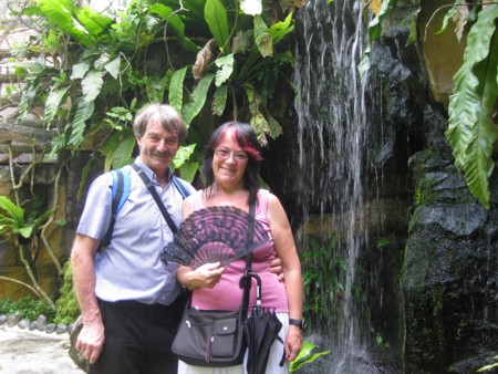 David and May with a Waterfall