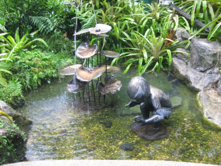 Singapore Botanic Gardens - Child and Lillies Water Feature