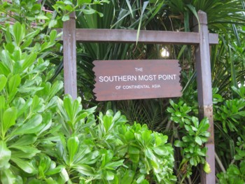 Southern-Most Point of Continental Asia Sign